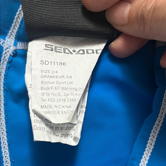 Sea-Doo Kids Blue Rashguard - Picture 3 of 10